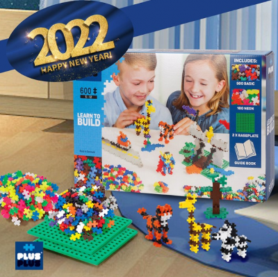 Plus Plus 入门级双板装 - 内含600粒 Basic&Neon色